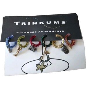 Trinkums Stemware Adornments Golf Wine Glass Charms Accessories‎ Handmade in USA